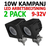 2 pack 10W CREE mini LED, valbar 10° spot eller 60° flood, ihopkopplingsbar 9-32V