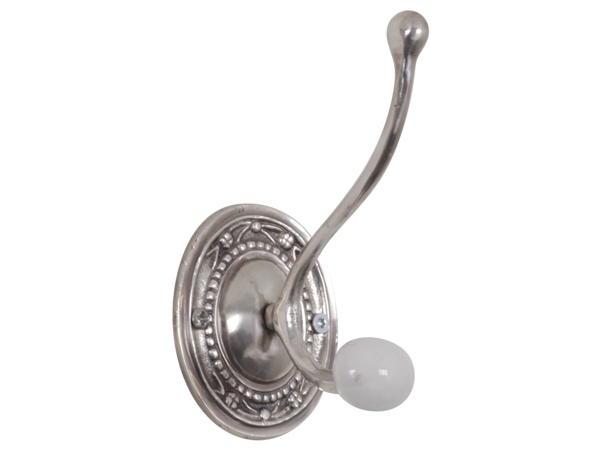 My white countryhouse krok rosett, antiksilver chic antique
