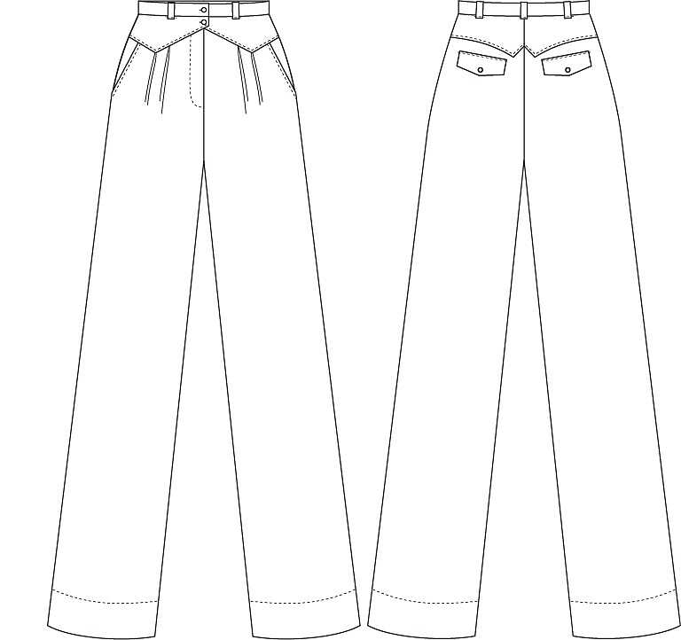 emmy design - the fancy worker pants. blue cotton