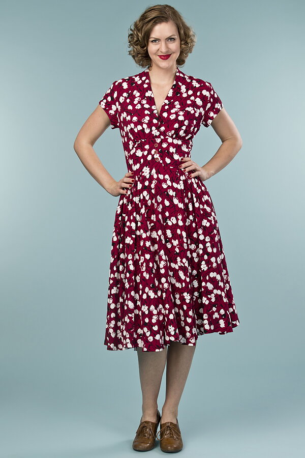 emmy design the rock around the clock dress tulips in wine