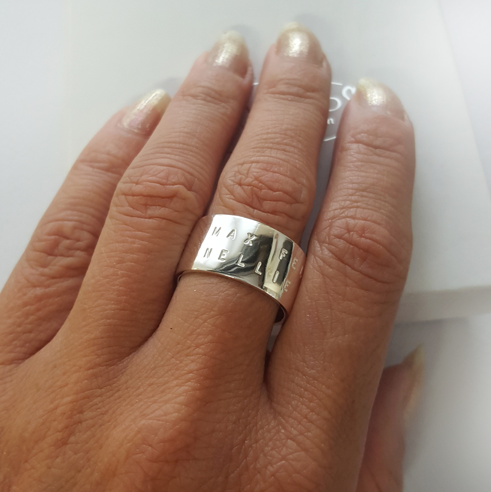 bred silverring med text bred silverring med text
