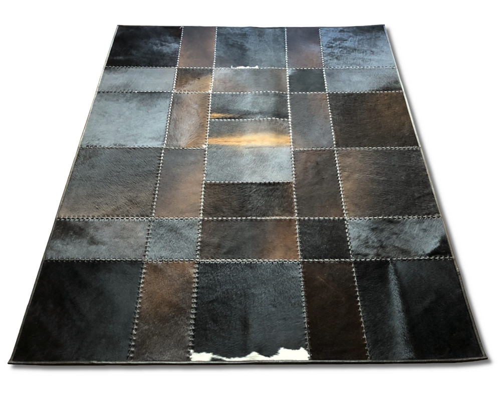 Kuhfell Patchwork Teppich 160 x 200 cm - EtnoDesign.se ...