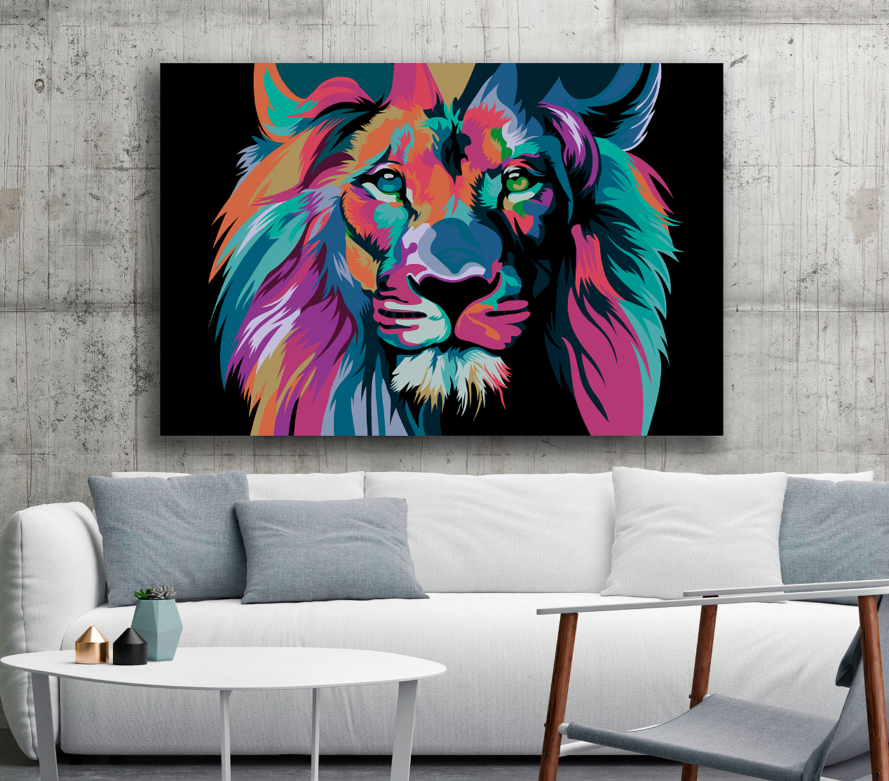 Sound-Absorbing Wall Art- Lion | Canvasbutik.com