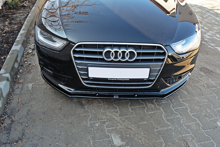 Cup Spoilerlippe Schwarz Fur Audi A4 S4 B8 Facelift Front Schwert