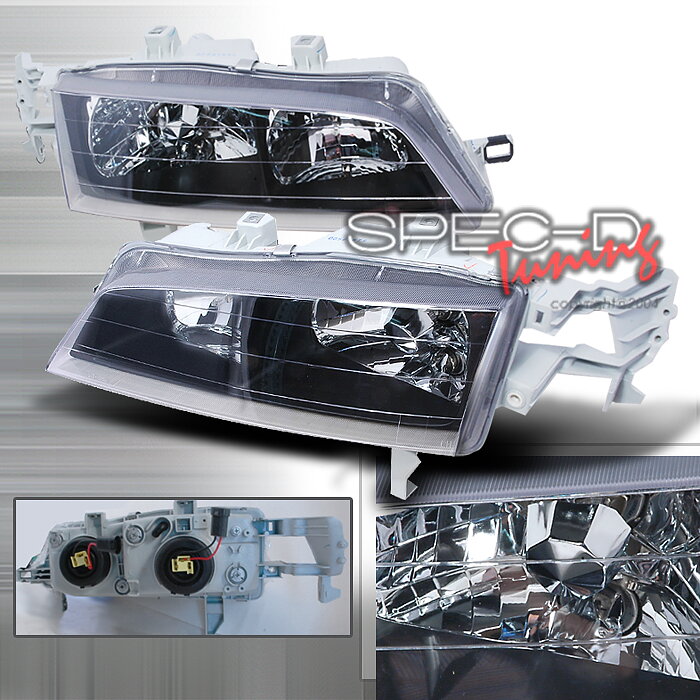 Honda Accord 94 97 2d Jdm Headlights Black Depo Blue