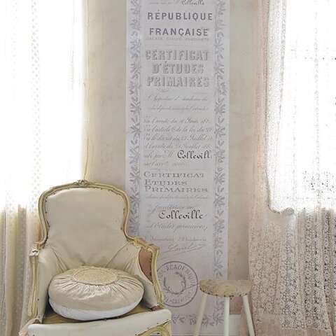 Stilrummet inredning poster fransk text