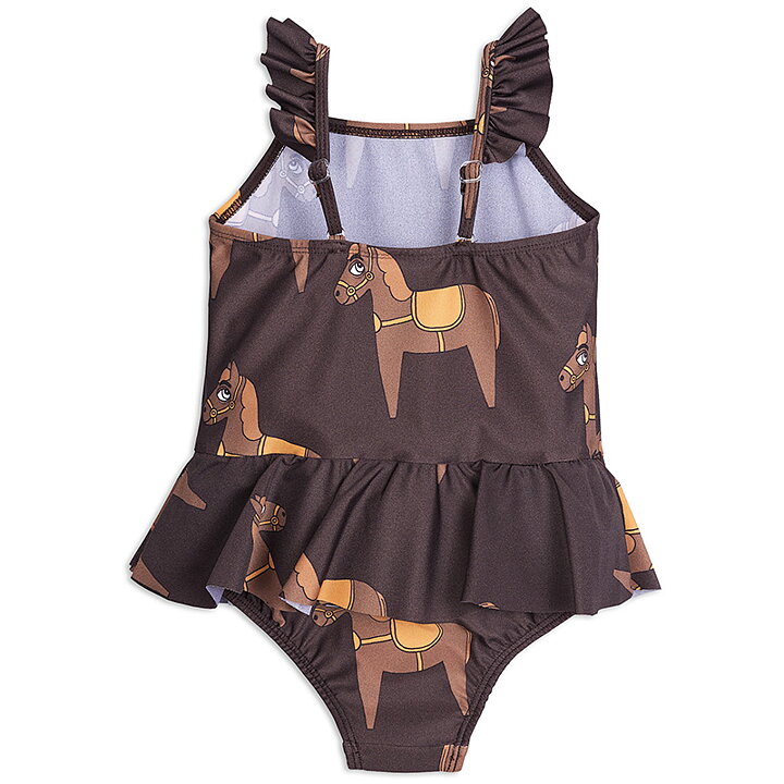 Mini Rodini Swimsuit Skirt Horse Brown Freshmilk Children S Clothing