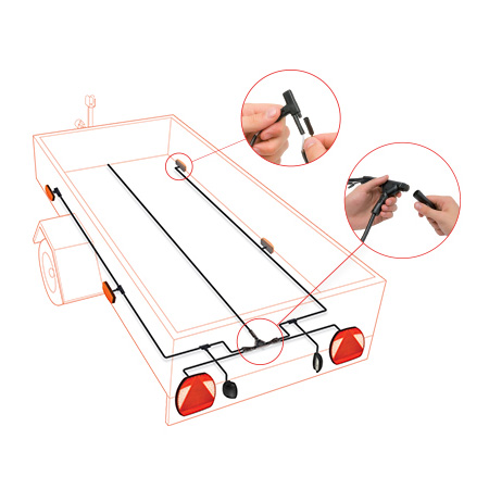 Släpvagnsbelysning kopplingsschema