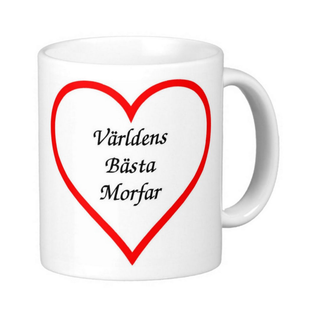 Present, Julklapp, Julklappstips till morfar, Mugg Världens bästa morfar