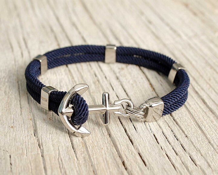 Maris Sal Nautical Sweden New Haven Anchor Bracelet Silver New Haven Anchor Bracelet Silver