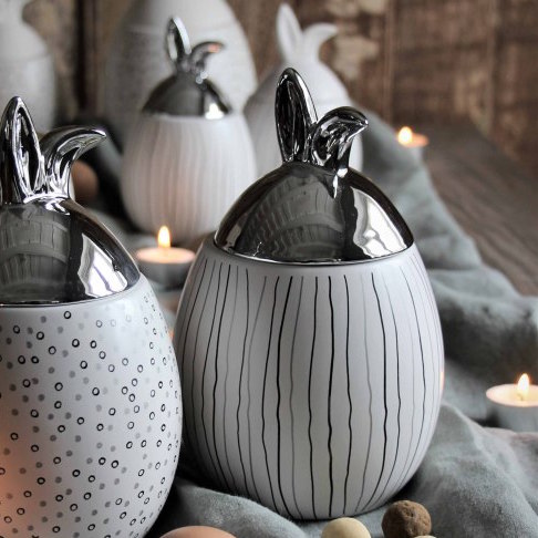 Rabbit Jar Liten RANDIG SILVER - Majas Cottage - En Slags ...