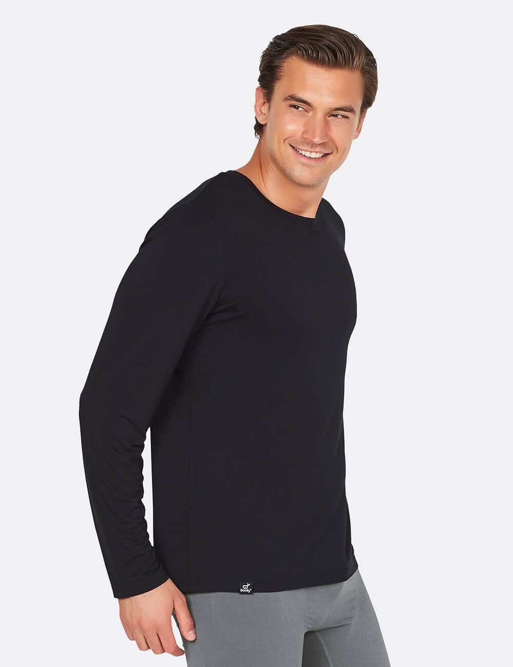 Boody Långärmad T shirt i Bambu Herr Svart, Small Boody Långärmad T shirt i Bambu Herr Svart, Small