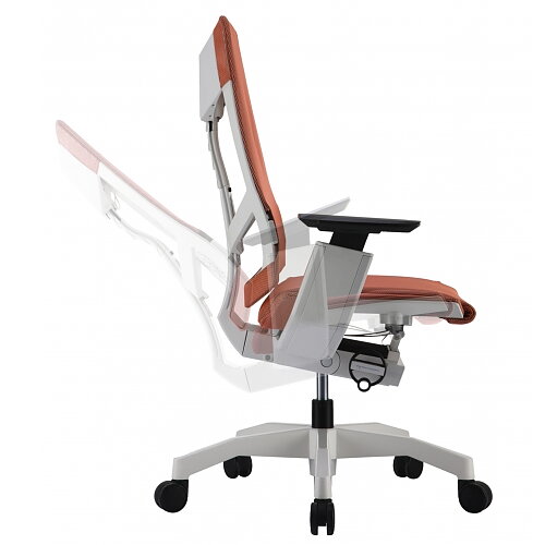 ergonomic desk chair air pro white leather chrome base allforsale