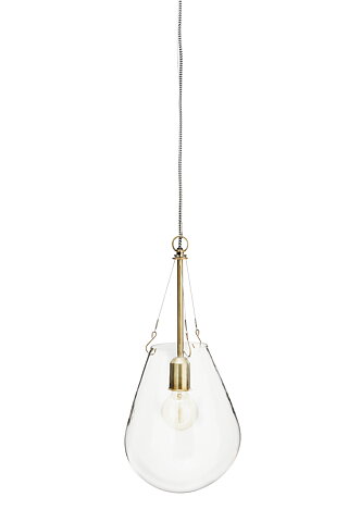 Taklampa - Glas & Mässing - Butik Michaelsdotter