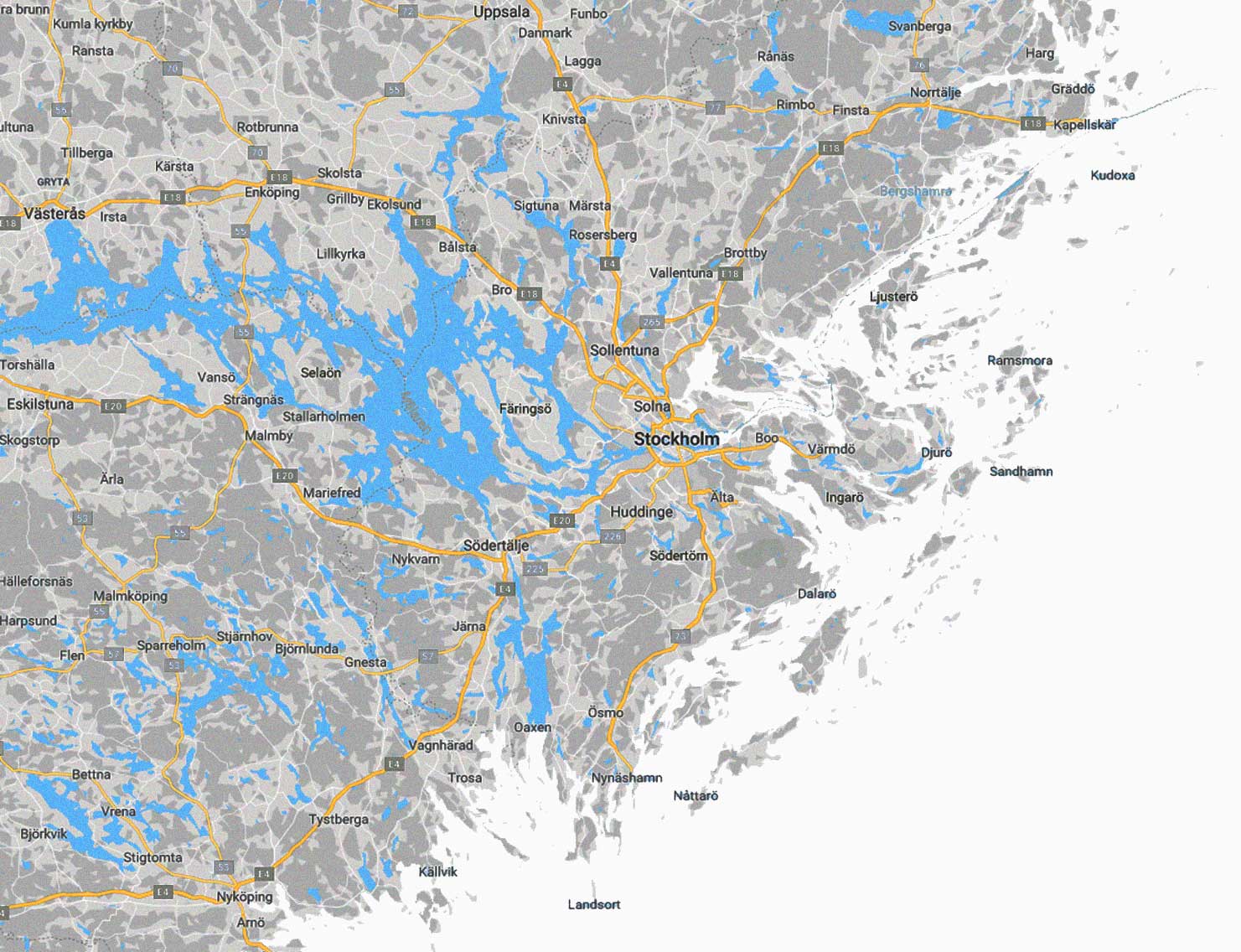Stor & Detaljerad Karta över Sverige - Geografisk Poster - SwedeArts