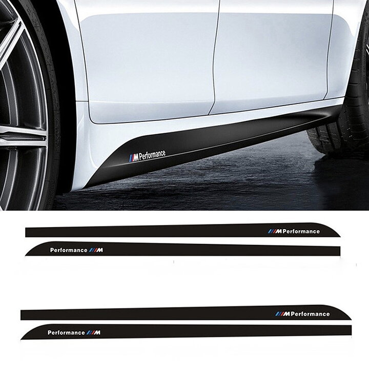 Bmw M Performance Side Skirt Decals Sticker Auto Accessories